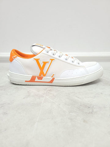 Louis Vuitton White Orange LV Charlie Sneakers 8.5 78650515