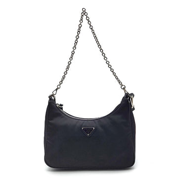 PRADA リナイロンテスートチェーンストラップホーボーバッグ (1BH204) L776132 78722395