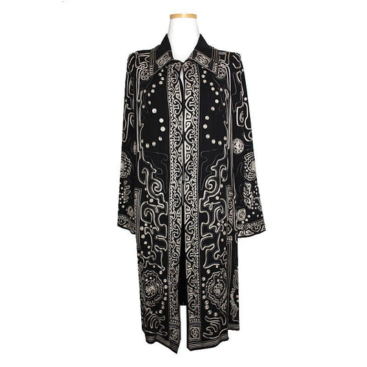 CHRISTIAN LACROIX schwarzer Seidenlangjacke 44, 55 78732936