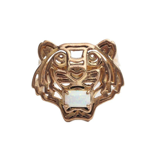 Kenzo Tiger Opal Gold-Plated Ring 14 78733195