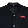 Comme Des Garcons Double Heart Patch Wool Cardigan 78823561 [P]