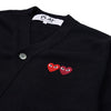 Comme Des Garcons Double Heart Patch Wool Cardigan 78823561 [P]