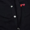 Comme Des Garcons Double Heart Patch Wool Cardigan 78823561 [P]