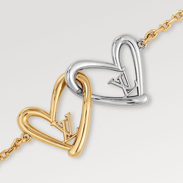 Louis Vuitton Double Heart Pull In Love Bracelet 78890974