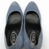Tods Blue Suede High Heel Pumps 34.5 78907753 [P]