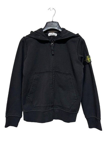 Stone Island Kids Hooded Zip-Up Black Boys 78916381