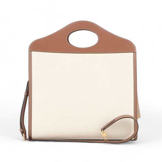 BURBERRY 8031745 ツートン キャンバス ポケットバッグ ミディアム/32572 79218978