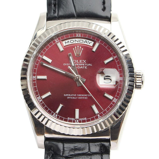 Rolex Oyster Perpetual Datejust Burgundy Dial Women's Watch 36 mm 79230346