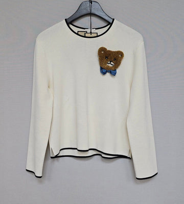 GUCCI カイ ブローチ シルク コットン ニット (55) 79460023