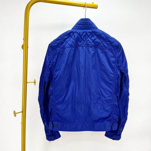 Moncler Logo Patch Windbreaker Jacket Blue 79547294