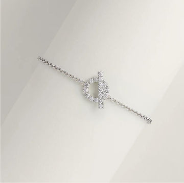 Hermes Finesse Bracelet Diamond Women's Bracelet White Gold H219410B 00ST 79563092
