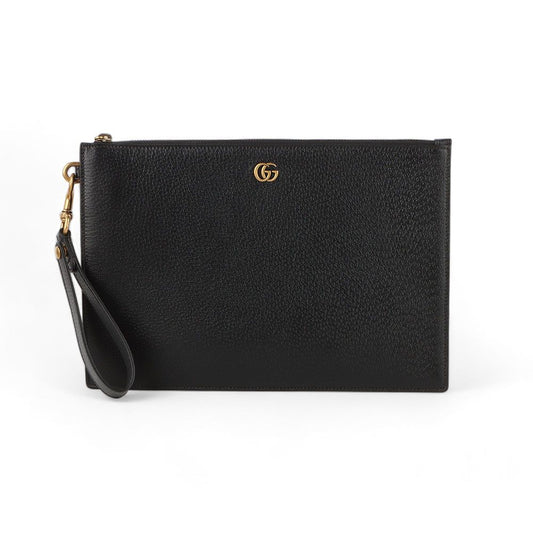 GUCCI 475317 ゴールド GG マーモント クラッチバッグ (保証書)/32599 79627656