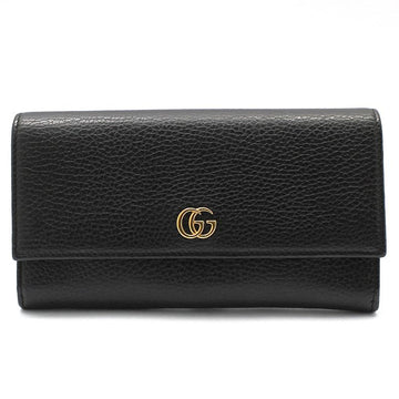 Gucci Black Leather GG Marmont Long Wallet 456116 79648608
