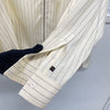 Louis Vuitton Pinstripe Deep Hem Zip-Up Shirt 79665544 [P]