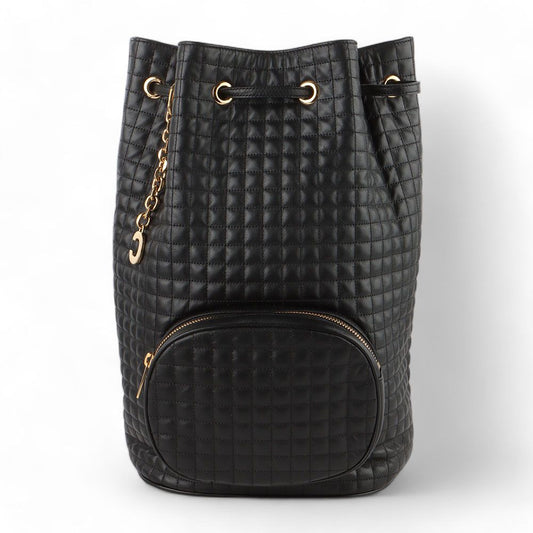 CELINE 188243 Cチャーム キルティング バケットバッグ ミディアム バックパック/32607 79696421