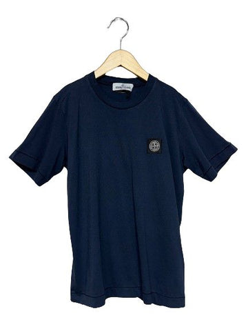 STONE ISLAND キッズ 761620147 ネイビー ラウンド 半袖 女の子 79699766