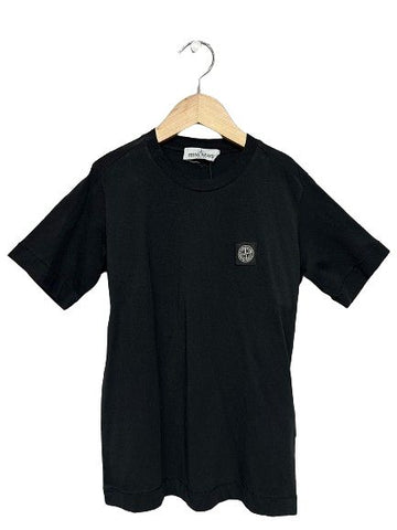 STONE ISLAND RNC Kinder T-Shirt 761620147 Schwarz Rundhals Kurzarm 79702540