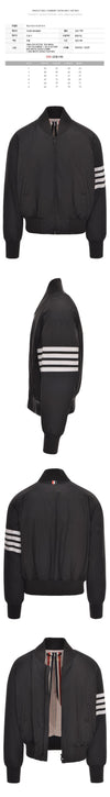 Thom Browne Diagonal Band Down Bomber Jacket Charcoal MJD103X 07259 015 79746922 [P]