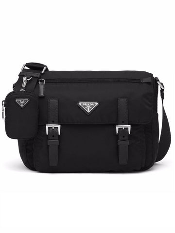 PRADA Lina Nylon Logo Flak Schultertasche RV44 F0002 80342218