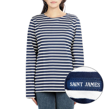 SAINT JAMES バングラデシュ製 ユニセックス ミンカイヤー モダン ロングスリーブ Tシャツ 24SS (9858 51) 80516150