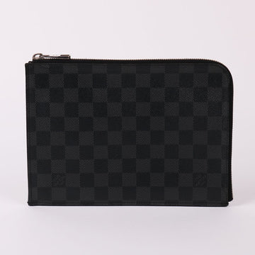 LOUIS VUITTON Damier Graphite Kleine Reißverschluss-Clutch 3147 80527445