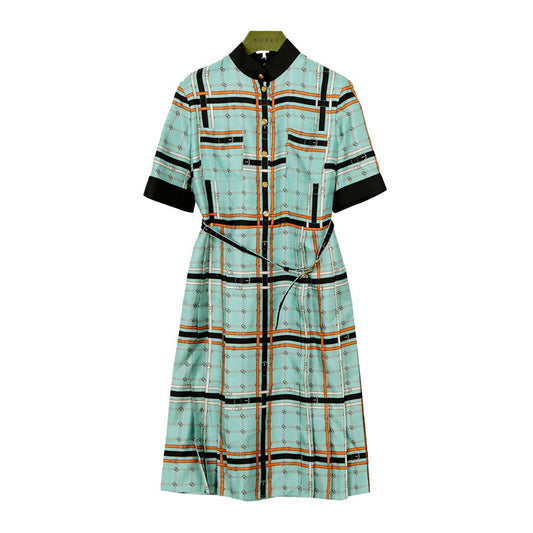 GUCCI 752845 38サイズ GGベルトプリントワンピース 80126590