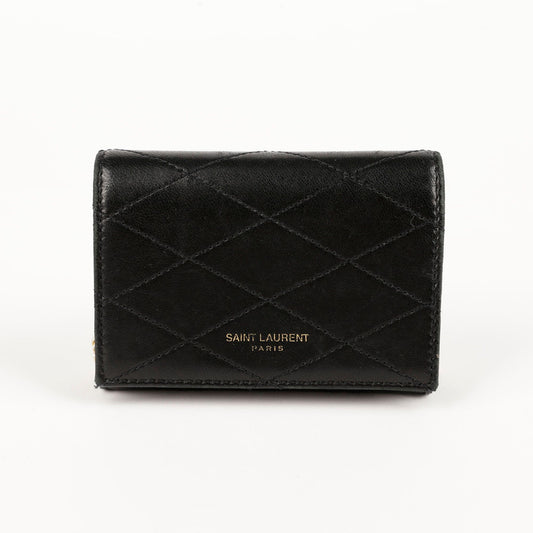SAINT LAURENT Mikro Paris Gold Chain Wallet Crossbody 658590 80217892