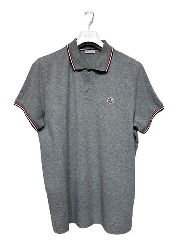 MONCLER Kurzarm Poloshirt 8A70300 84556 Grau 80758811
