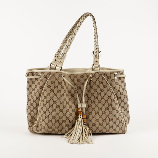 GUCCI 170206 GG バンブー タッセル トート＆ショルダーバッグ 81891325