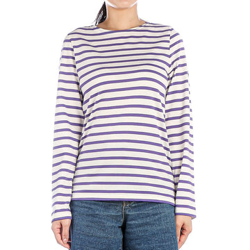 SAINT JAMES 24SS (9858 ECUME VIOLET) Unisex Minguaire Moderne Langarm T-Shirt 83152625