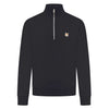 MAISON KITSUNE 24SS Fox Head Patch Half-Zip Sweatshirt Schwarz MM00314KM0001 P199 84813347 [P]