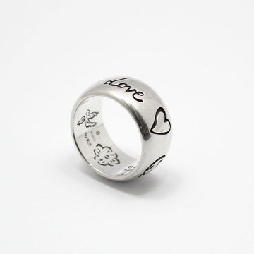 Gucci Sterling Silver Blind for Love Ring Size 8 455248 85236843
