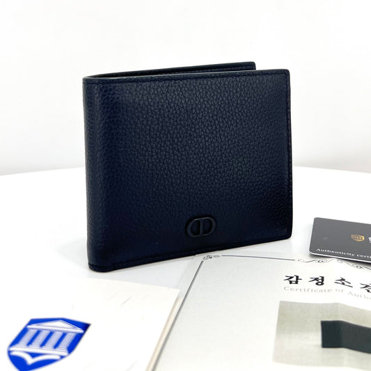 Dior Homme Logo Men's Wallet Navy 85683369