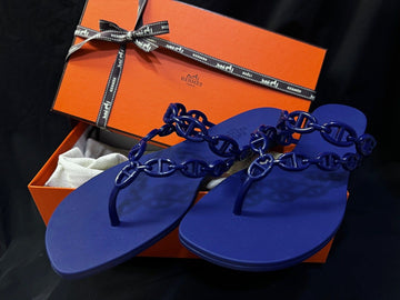 HERMES ブルーアイランドサンダル Island Sandals 86691273