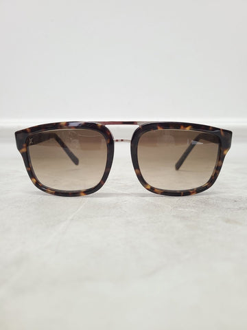 Louis Vuitton Brown Leopard LV Logo Acetate Sunglasses 87243460