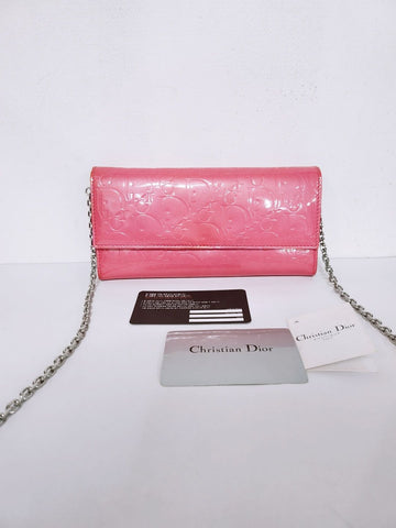 DIOR Logo Lack WOC Geldbörse Kettenhandtasche 87957422