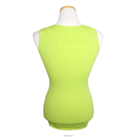 ISSEY MIYAKE ME Yellow Green Sleeveless Top 44 87962770