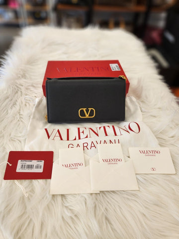 VALENTINO V-Logo Chain Wallet Crossbody Bag Schwarz (3W2POW425NP) 88061826