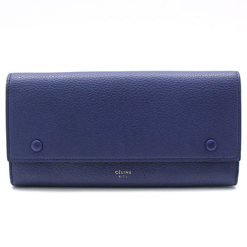 Celine Indigo Blue Large Flap Multi-Function Long Wallet 101673 88074037