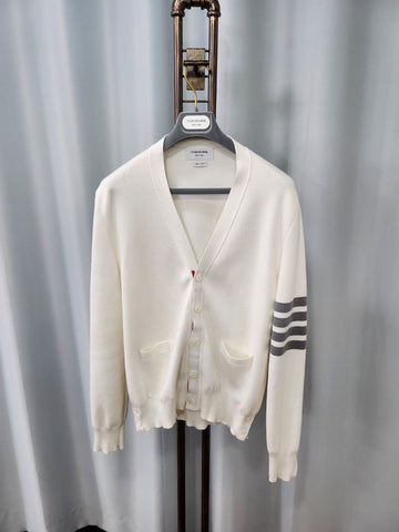 Thom Browne Cream White Milano Stitch Cardigan 3/100 88107855