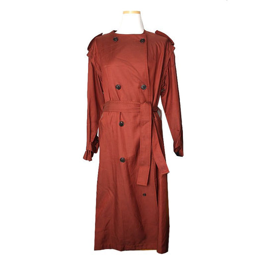 ZUCCA Juka Brick Brown Belted Trench Coat 55, 66 88478687