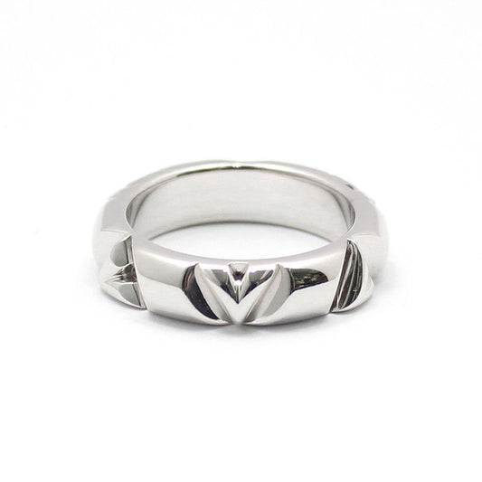 Louis Vuitton 18K White Gold LV Bolt Ring Size 50 88899952