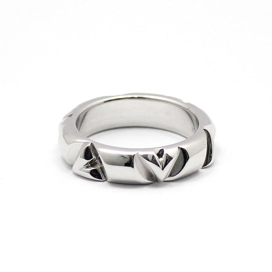 Louis Vuitton 18K White Gold LV Bolt Ring Size 50 88899952