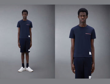 THOM BROWNE 010A ネイビー 半袖 ラウンド 88907919