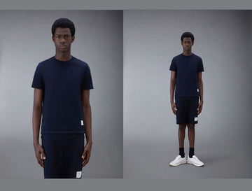 THOM BROWNE [ RNC ] ネイビーバッグスリーブラウンド半袖 88912680