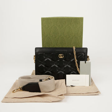 GUCCI 702200 GG Matelassé Kleine Leder Schulter- und Umhängetasche 88291909