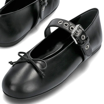 Miu Miu Leather Ballerina Flat Shoes 5F210E 070 F0002 90058002