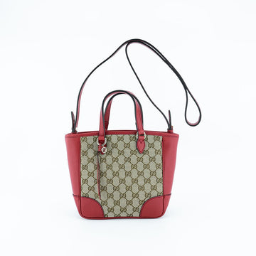 Gucci Shoulder Bag 449241 8606 Red Fabric Leather 90100578