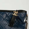 CHANEL ネイビーカフスキンホーボーショルダーバッグ 91410409 [P]