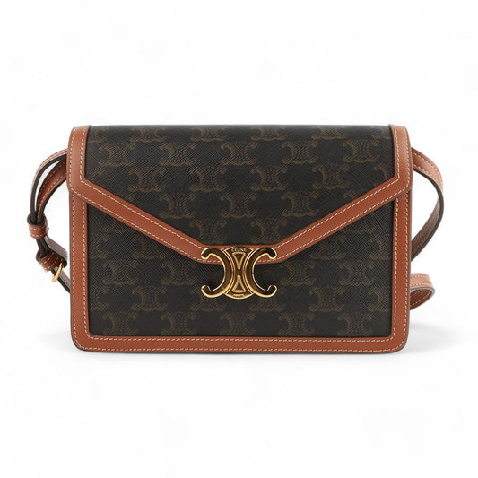 CELINE トリオンフ キャンバス エンベロープ クロスバッグ 32836-1 91568991